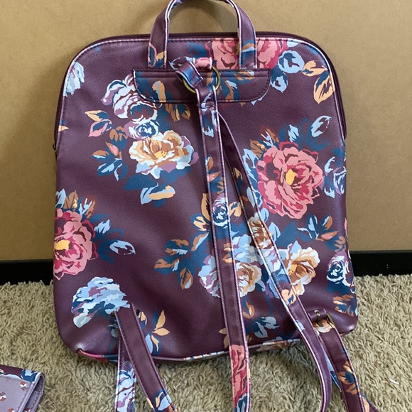 Matilda Jane Bags Matilda Jane Backpack Purse Plum Floral Vguc